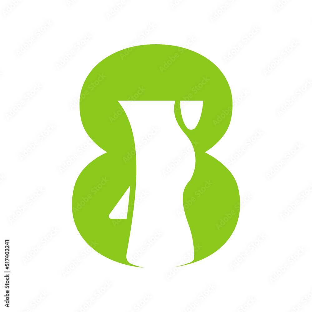 Letter 8 Foot Treatment Logo and Foot Surgery Logo Template Concept