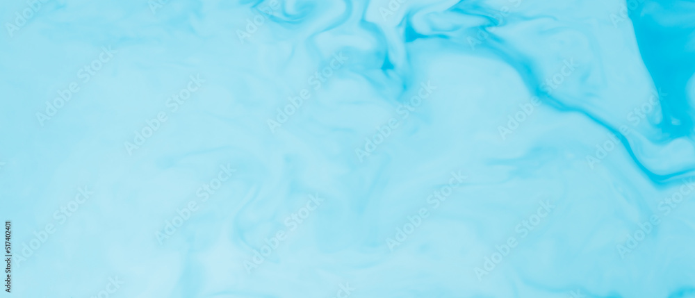 Obraz premium Fluid Аrt blue background. Abstract backdrop on liquid. Trendy wallpaper in light blue shades