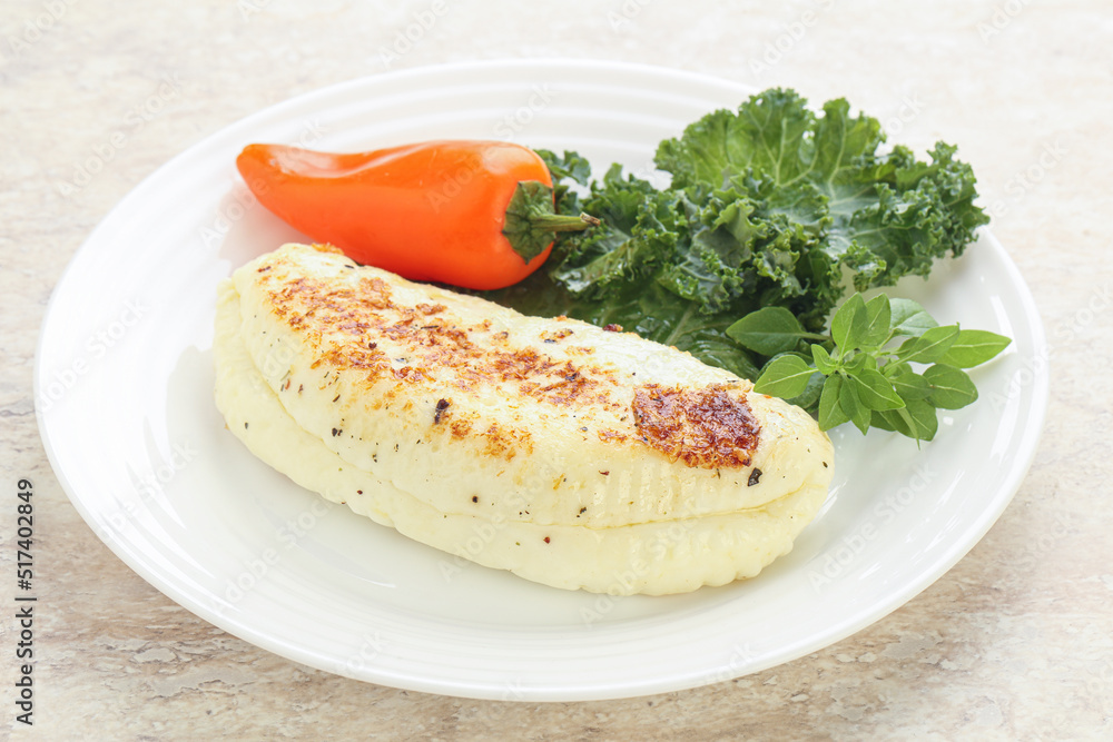 Roasted traditional cheese haloumi Roasted traditional cheese haloumi