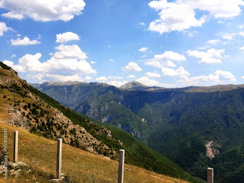 Mountain Visocica landscape in the summer seen from Blace, Bjelasnica, Bosnia and Herzegovina