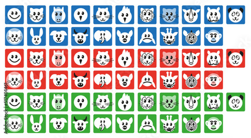 Smiley weiß Animal, Farbfläche