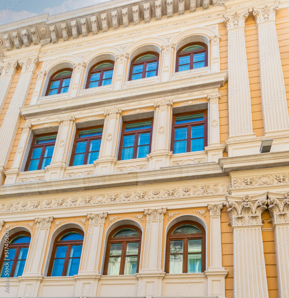 facade of a building in Trieste, Italy