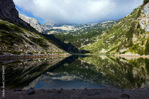 Lake of Krn (Krnsko Jezero) Landscape in a Summer Morning - Triglav national park, Jjulian Alps Slovenia © Fotopogledi