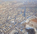 Aerial view of Nowa Huta communist district in Krakow, Poland