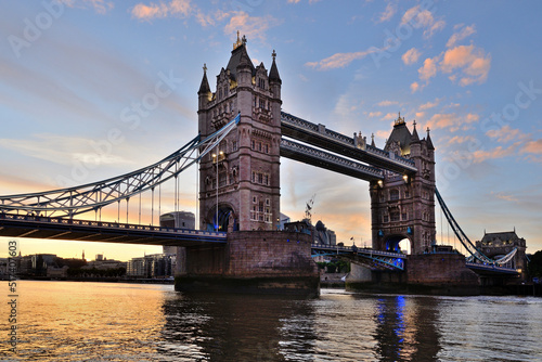 Tower Bridge - a drawbridge in London  UK. 