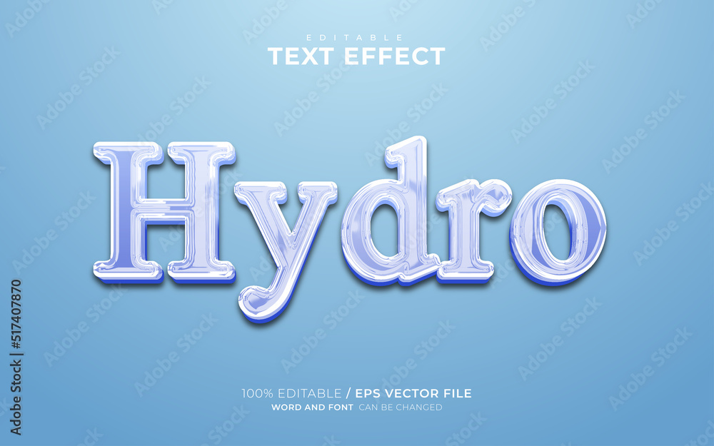 Hydrogen Element 3d Editable Text Effect