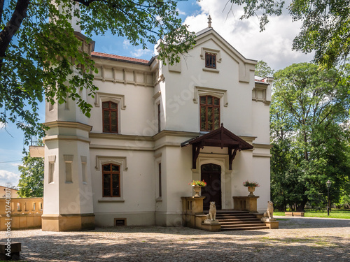 Fotografie, Obraz Pałac Kępińskich z przyległym parkiem w centrum Szczurowej
