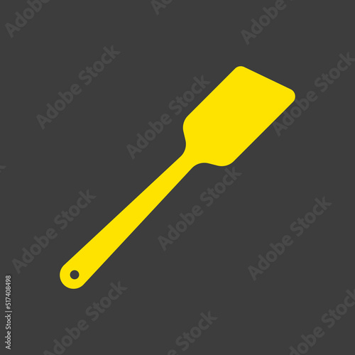 Kitchen wooden spatula vector glyph icon