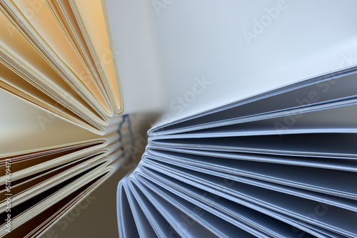 bookbinding theme - close up of a textblock photo