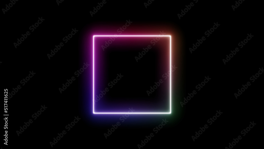 Geometric shape with flash rainbow glow lights on a black background - Minimalistic wallpaper image with colorful flash light Geometric shape with flash rainbow glow lights on a black background - Minimalistic wallpaper image with colorful flash light