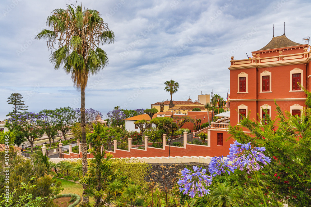 View of the city of La Orotava in Tenerife, Canary Islands, Spain