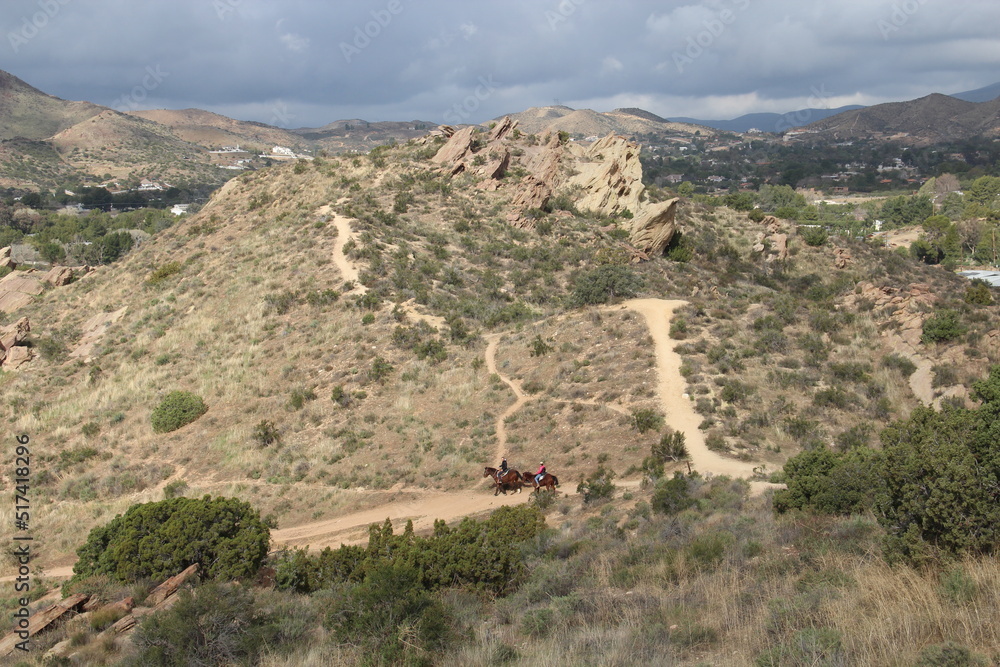 The desert of California in Vasquez Rocks Natural Area and Nature Center, Agua Dulce, California