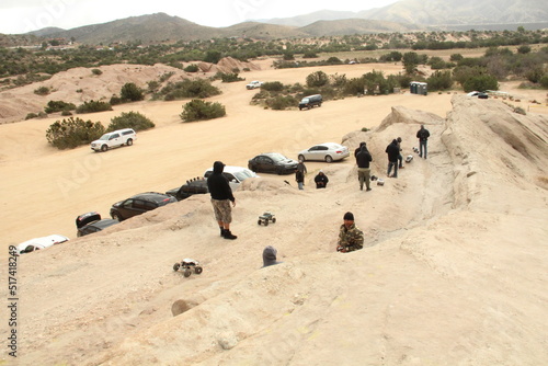 Toy car players in Vasquez Rocks Natural Area and Nature Center, California photo