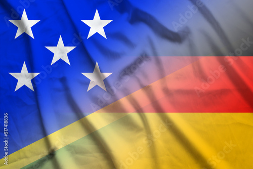 Solomon Islands and Germany national flag transborder relations DEU SLB