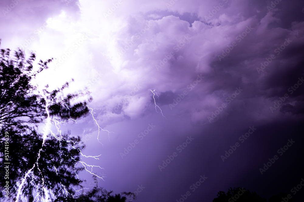 Naklejka premium lightning in the sky 2