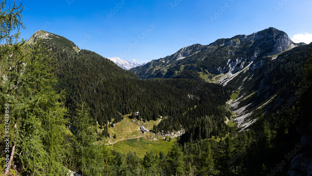 Alpine Mountain Valley of Duplje in Julian Alps Slovenia