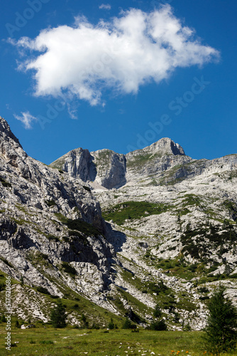 Mount Krn (Monte Nero in Italian) North Face - Popular Hiking Destination, Triglav National park Slovenia