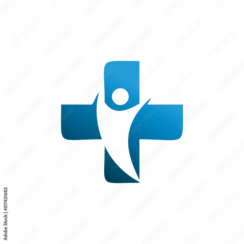 blue medical people healthy logo design blue medical people healthy logo design