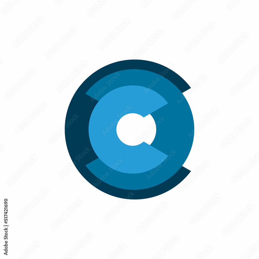 blue circle letter c logo design blue circle letter c logo design