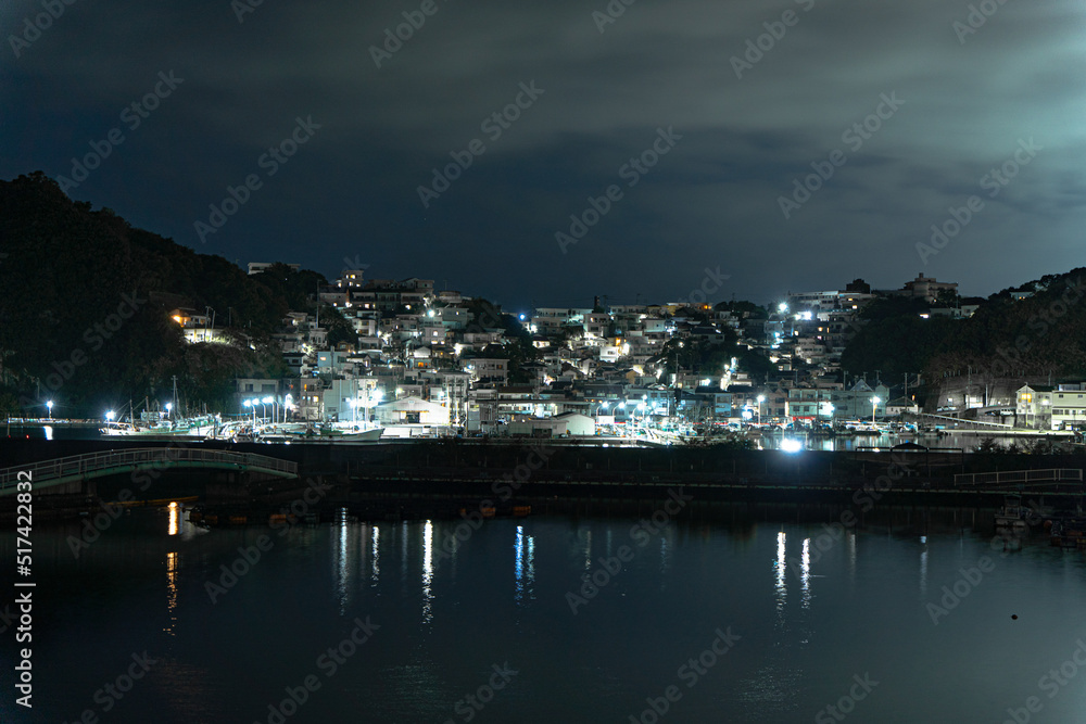 雑賀崎漁港の夜景
