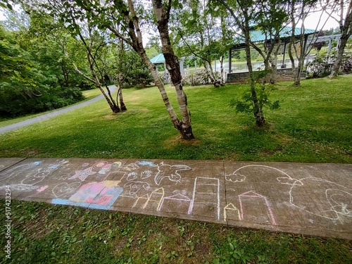 chalk drawings at Bowring Park photo