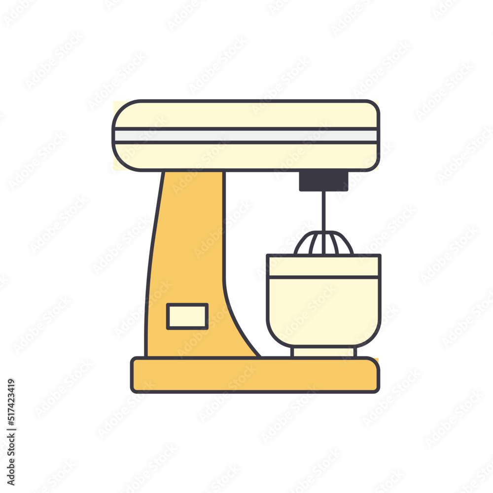 Mixer icon in color, isolated on white background Mixer icon in color, isolated on white background