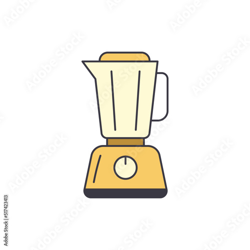 Kitchen Blender icon in color, isolated on white background 