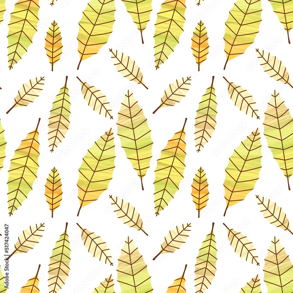 Autumn floral seamless cartoon leaves pattern for clothes print and kids and school and fabrics and wrapping Autumn floral seamless cartoon leaves pattern for clothes print and kids and school and fabrics and wrapping