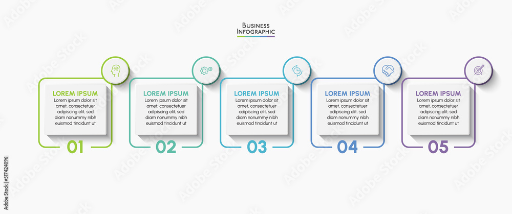 Business data visualization. timeline infographic icons designed for ...