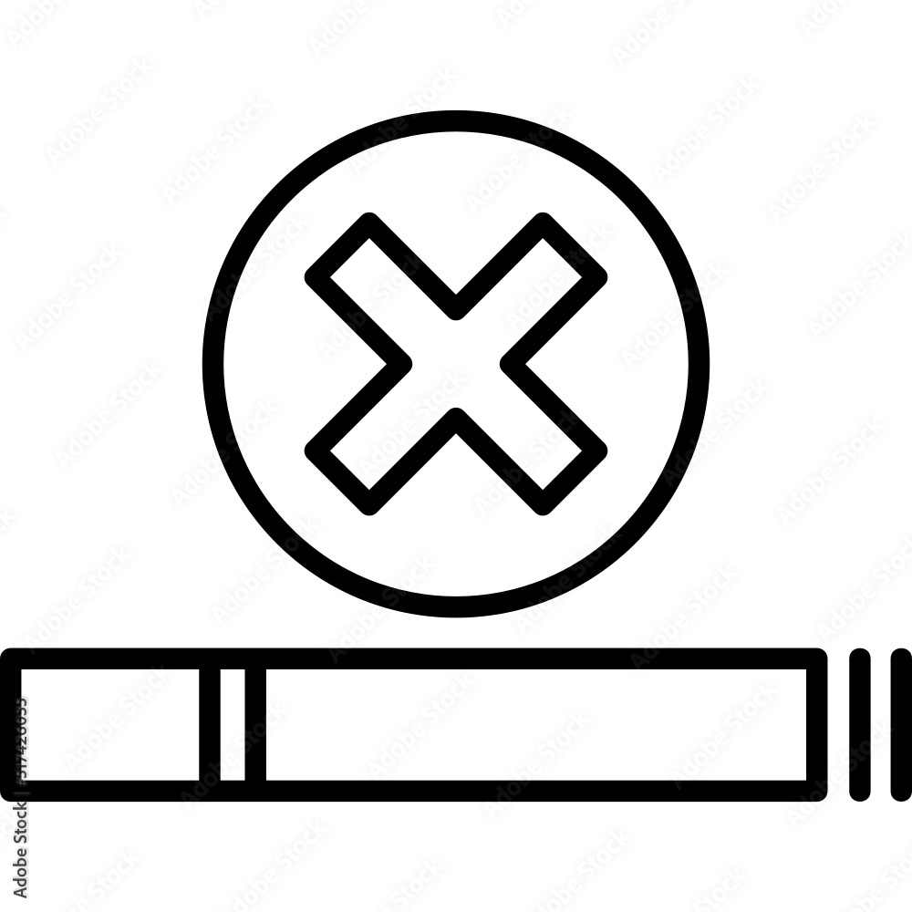 Obraz premium No Tobacco Icon