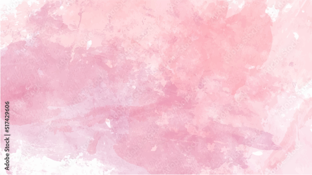Fototapeta premium Pink watercolor background for your design, watercolor background concept, vector.