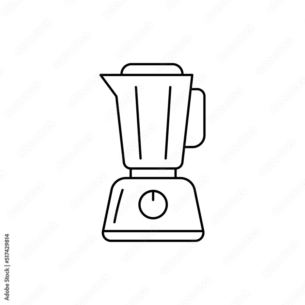 Kitchen Blender icon in line style icon, isolated on white background Kitchen Blender icon in line style icon, isolated on white background