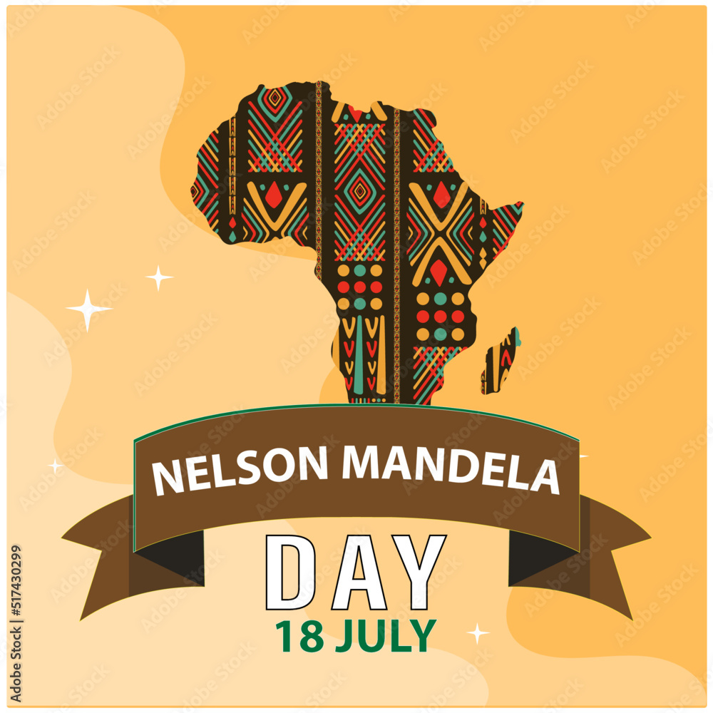 Nelson Mandela Day 18 July Stock Vector | Adobe Stock