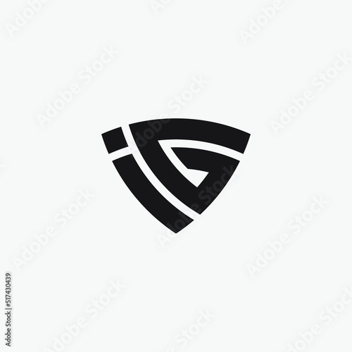 IG letter monogram logo template.