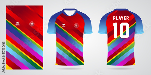 colorful football jersey sport design template