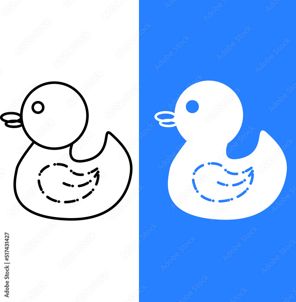 rubber duck icon or ule children's toy rubber duck icon or ule children's toy