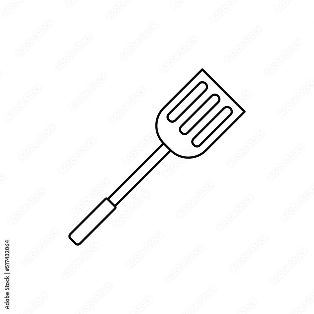 Spatula icon in line style icon, isolated on white background Spatula icon in line style icon, isolated on white background