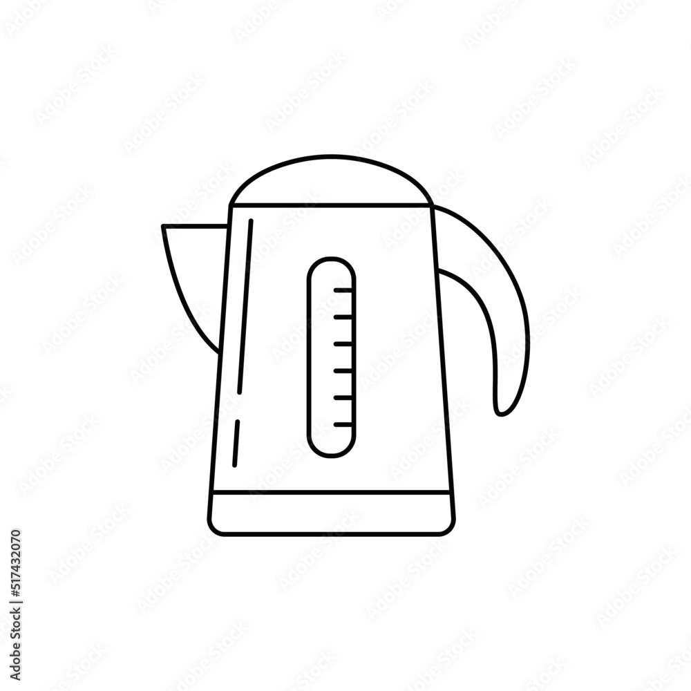 Drinking Boiler pot icon in line style icon, isolated on white background Drinking Boiler pot icon in line style icon, isolated on white background