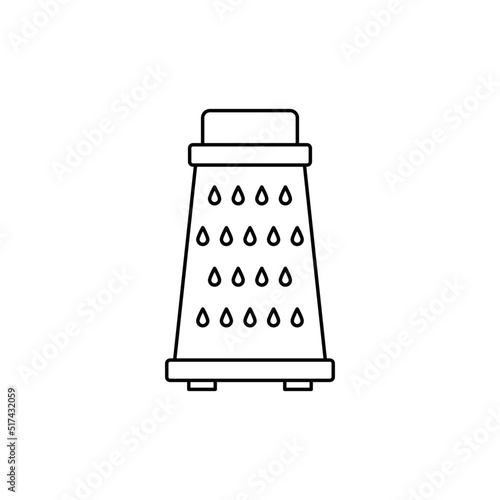Kitchen grater icon in line style icon, isolated on white background
