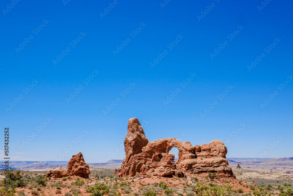 panoramic view of arches national park. travel and explore Utah concept