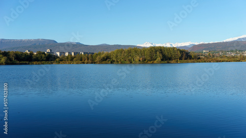 Natural landscape overlooking the lake. Sukhumi  Abkhazia