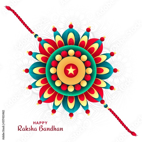 Realistic raksha bandhan concept card background