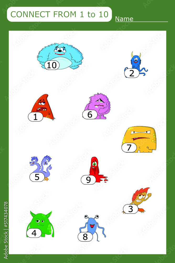 The task is to go through a maze of numbers from 1 to 10. Educational exercises for preschool children
The task is to go through a maze of numbers from 1 to 10. Educational exercises for preschool children