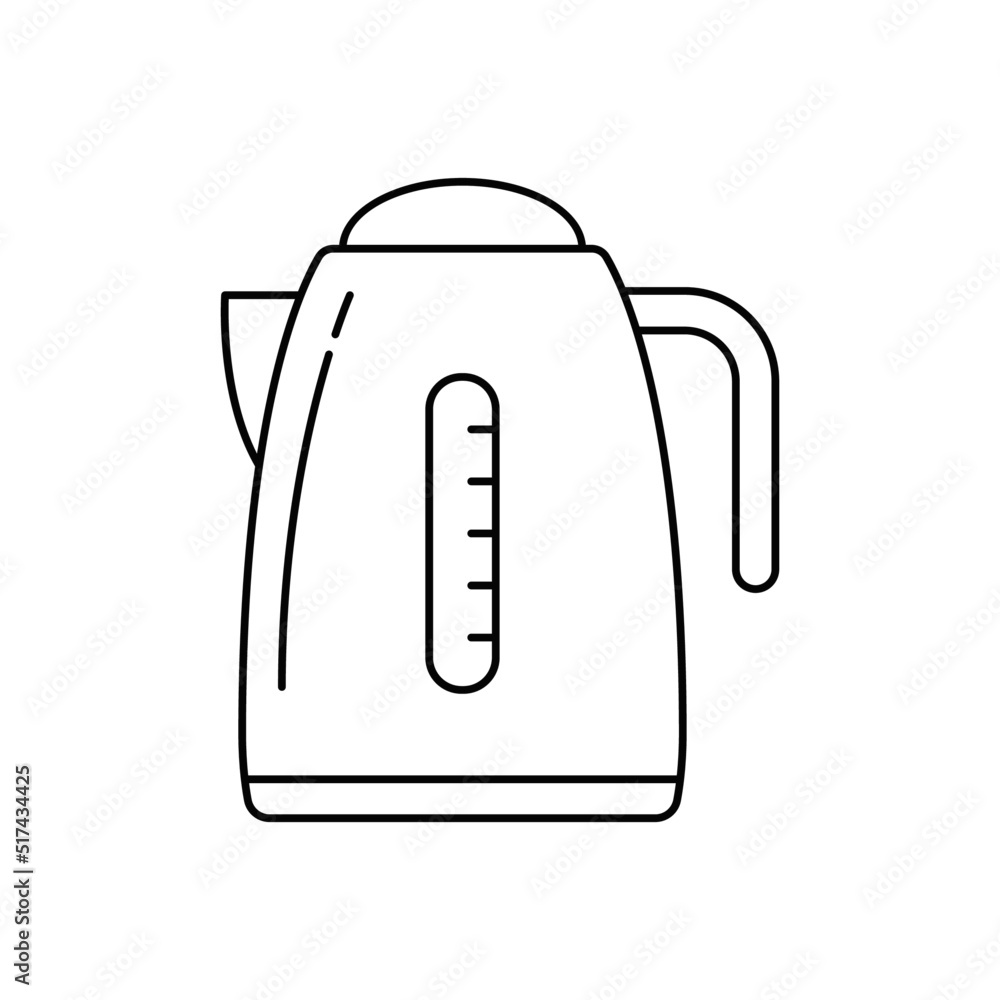 Drinking Boiler pot icon in line style icon, isolated on white background Drinking Boiler pot icon in line style icon, isolated on white background