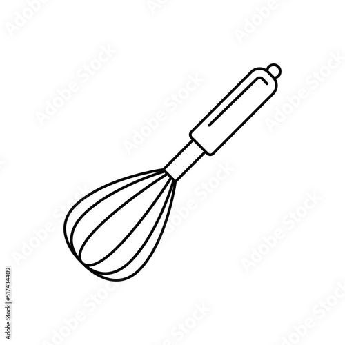 Beater egg icon in line style icon, isolated on white background