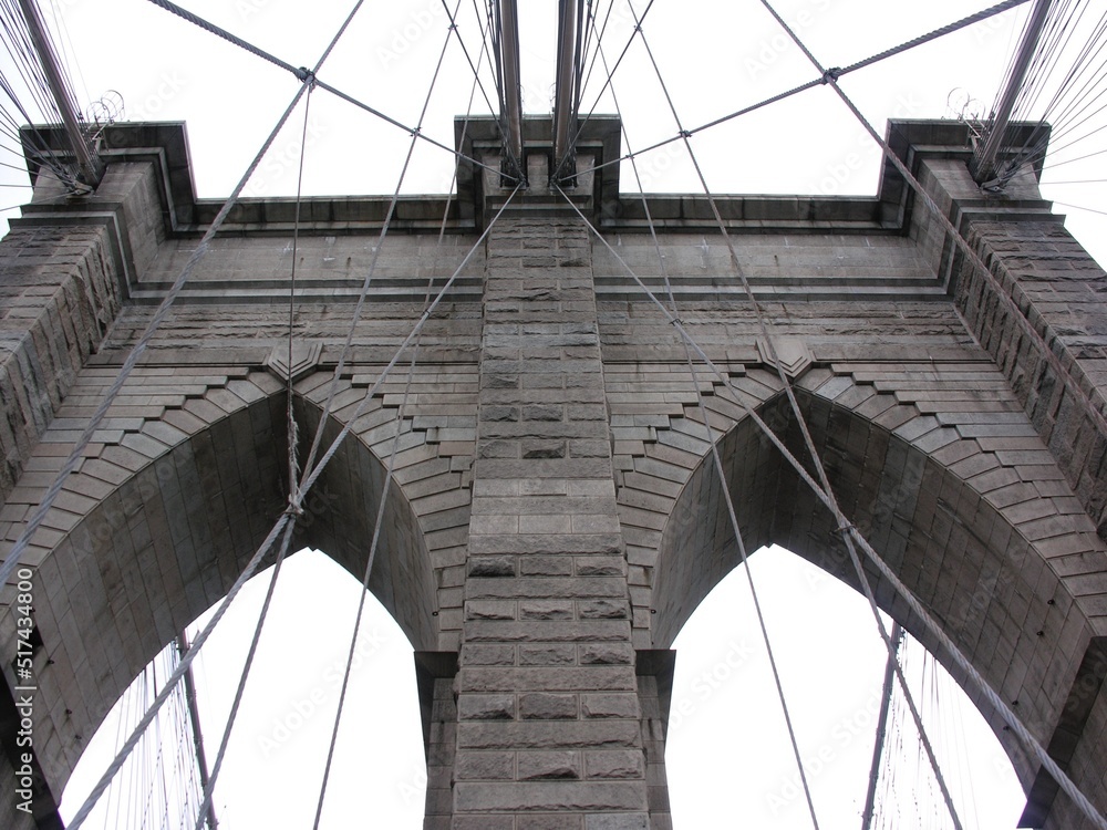 Fototapeta premium Brooklyn Bridge, Up Close.JPG
