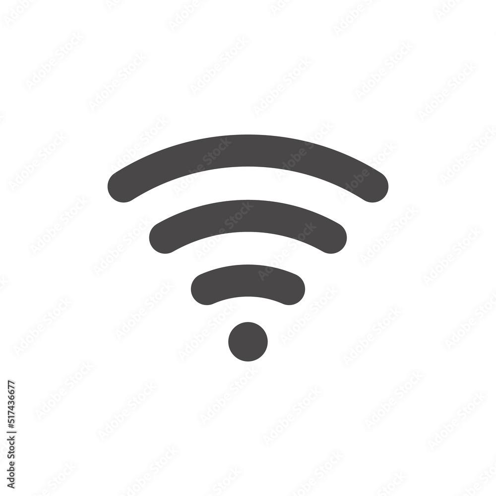 Wireless and wifi icon or sign for internet access vector symbol Wireless and wifi icon or sign for internet access vector symbol
