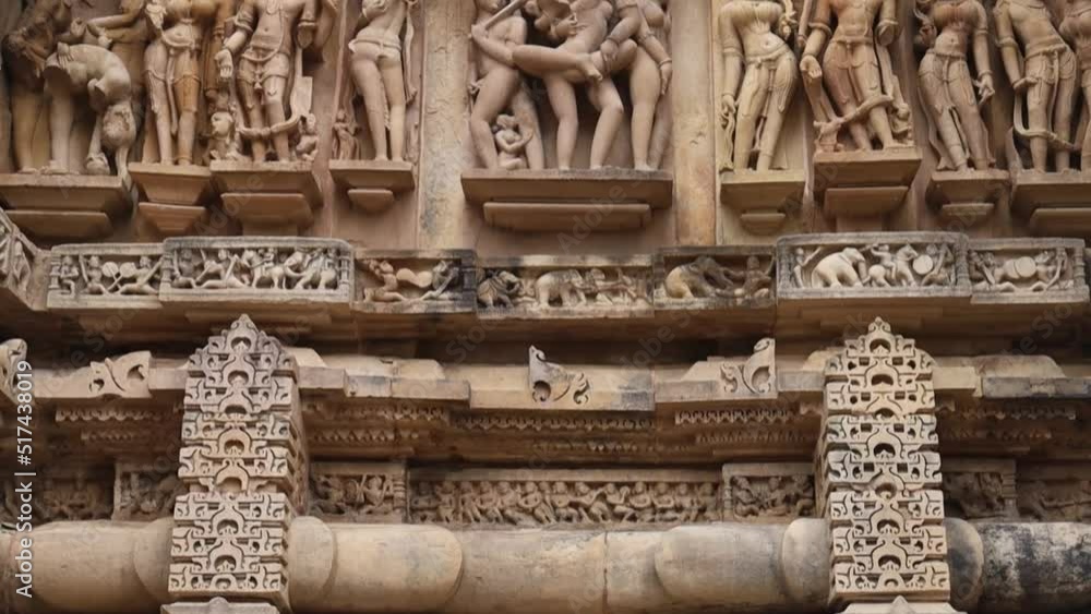 Erotic educational sculptures of Western group of temples at Khajuraho, Madhya Pradesh Erotic educational sculptures of Western group of temples at Khajuraho, Madhya Pradesh