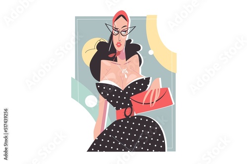 Stylish pretty lady in headscarf