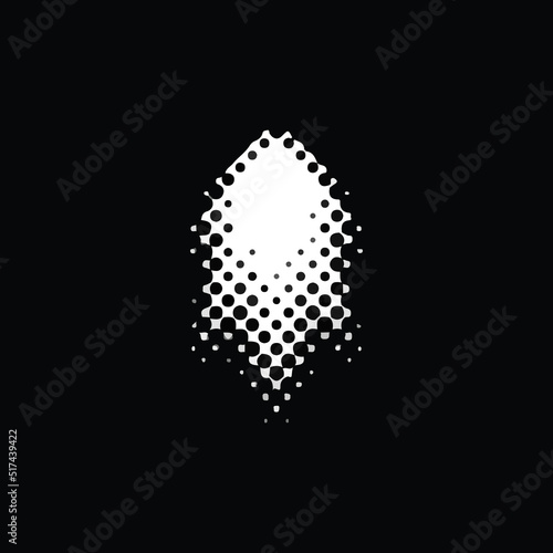  halfton or 3d render of a fingerprint